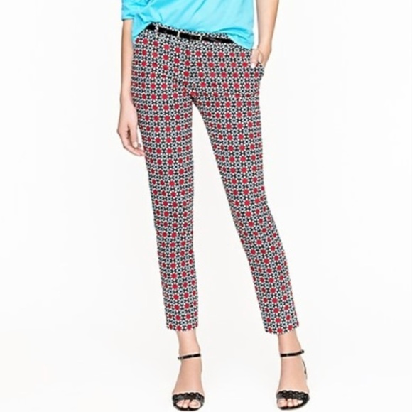 J. Crew Pants - J. Crew Collection Cafe Capri Kaleidoscope Dot 8